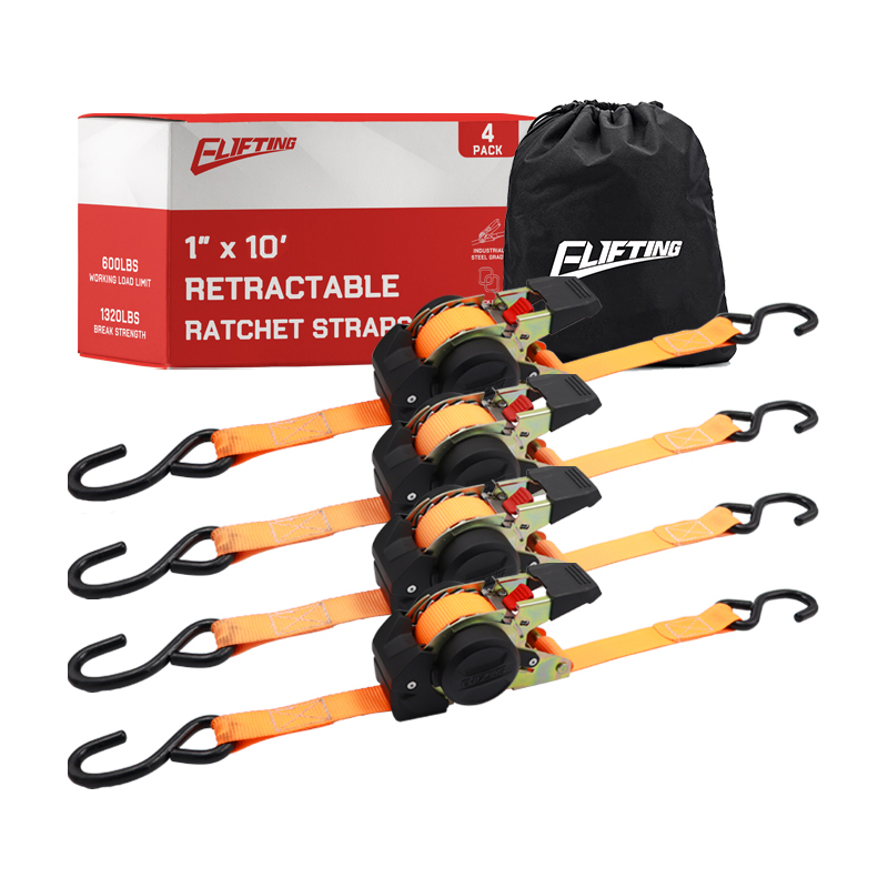 1 "x 10" Otomatik Geri Çekilebilir Cırcır Bağlantı Kayışları (4 Paket), Kargo